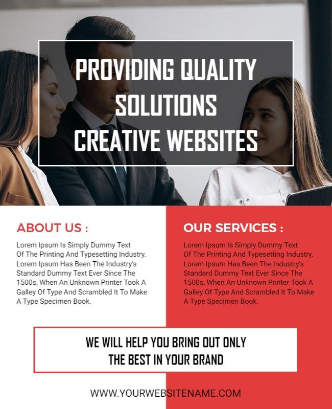 Business Solutions and Services Marketing Flyer Template