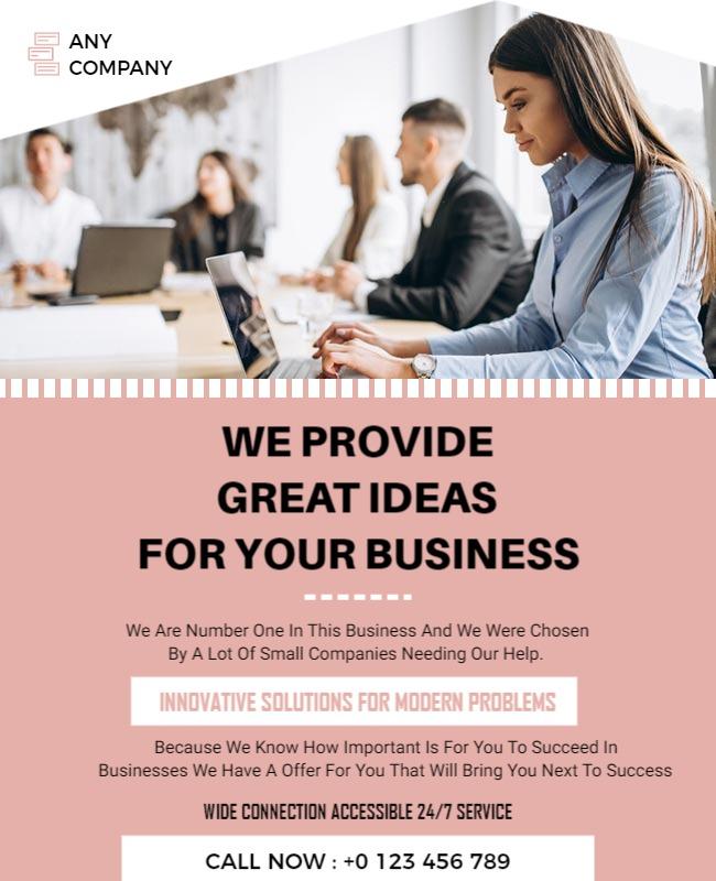 Business Solutions Consulting Services Flyer Template