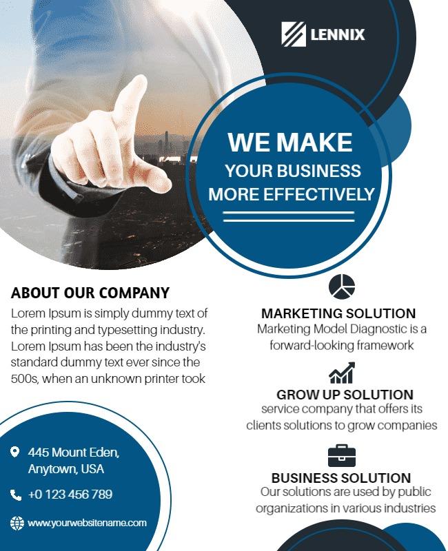 Business Solutions Marketing Strategy Flyer Template