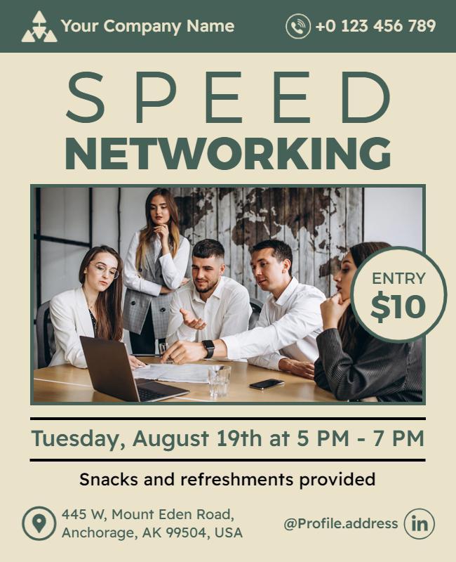 Business Speed Networking Event Flyer Template