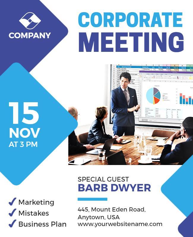 Business Strategy Corporate Meeting Flyer Template