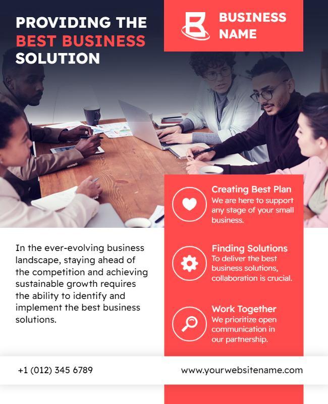 Business Strategy Solutions Flyer Template