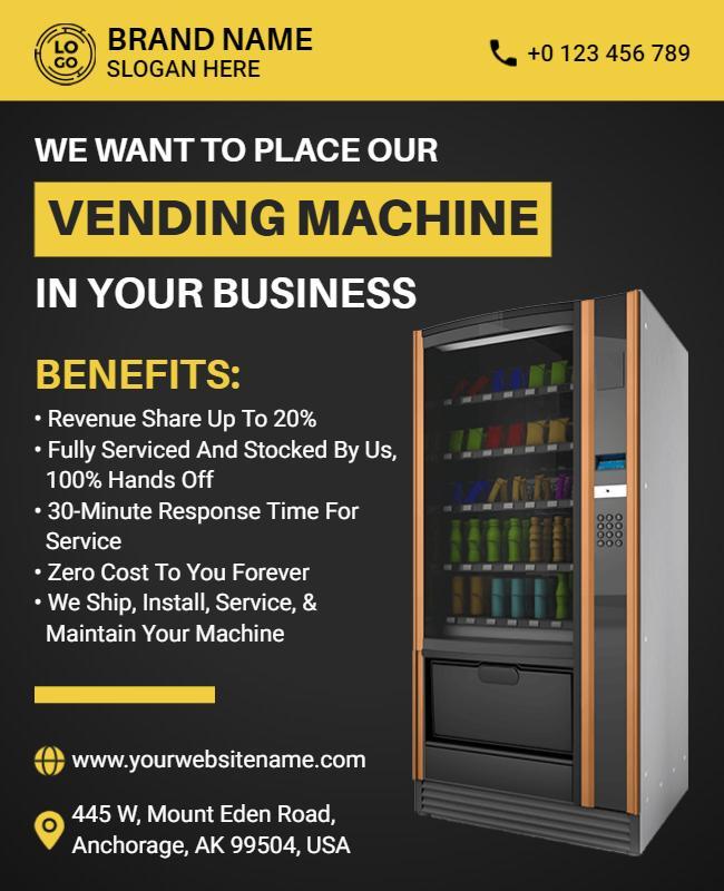 Business Vending Machine Placement Flyer Template