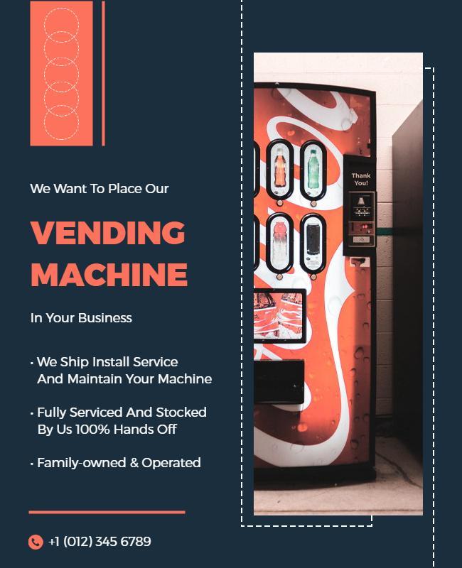 Business Vending Machine Service Flyer Template