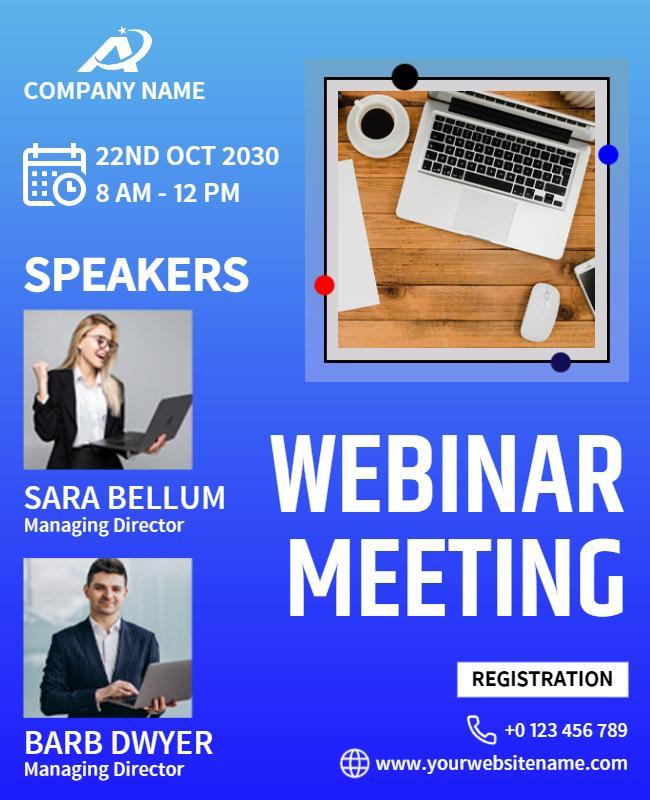 Business Webinar Meeting Event Flyer Template