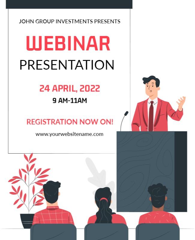 Business Webinar Presentation Event Flyer Template