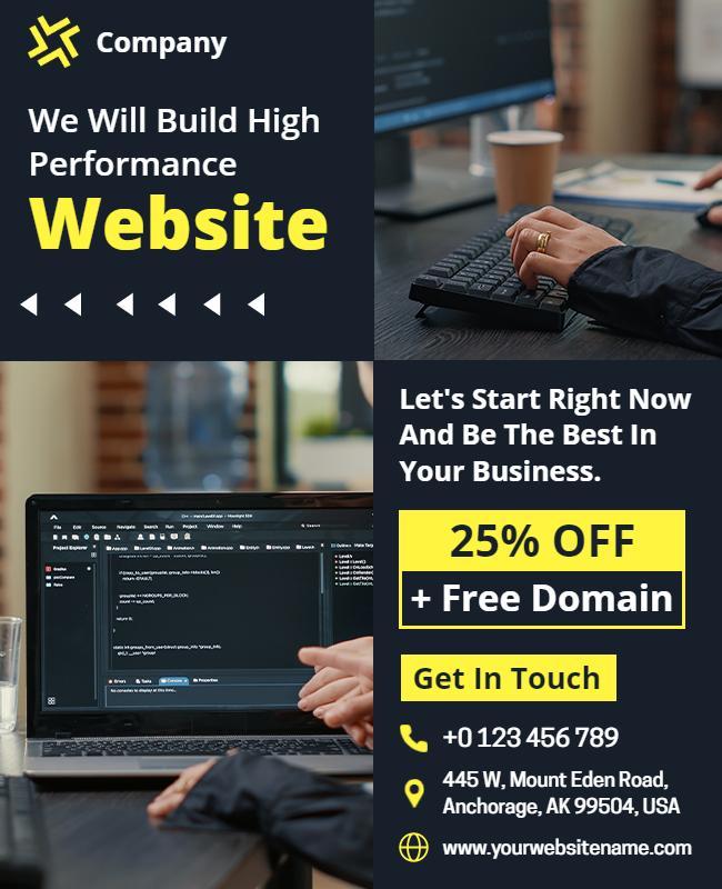 Business Website Development Offer Flyer Template