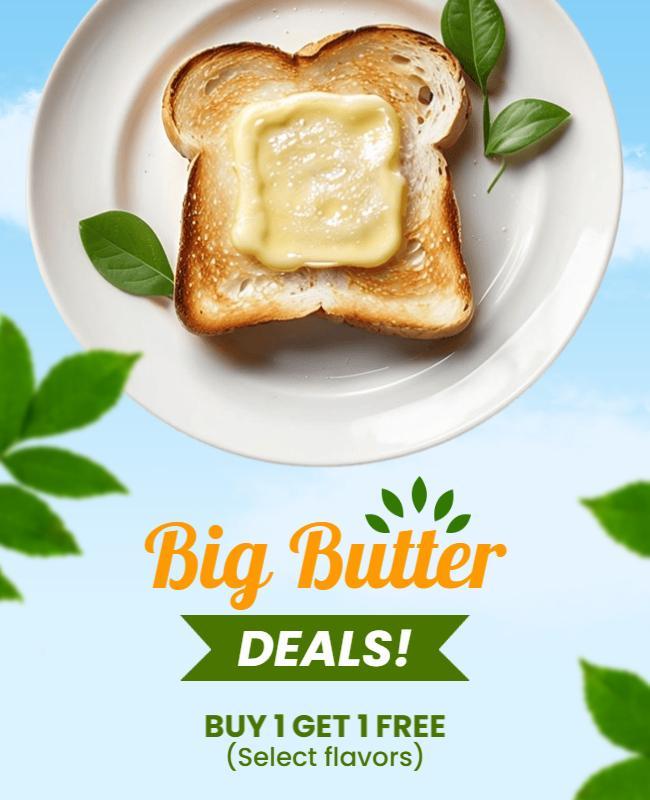 Butter Promotion Buy One Get One Free Flyer Template