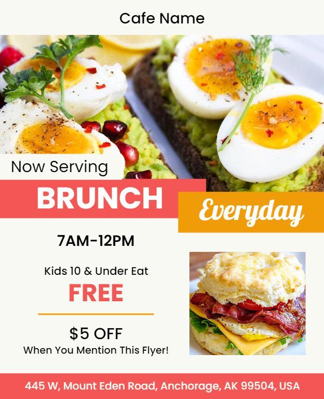 Cafe Brunch Special Offer Flyer Template