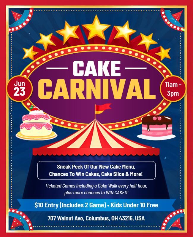 Cake Carnival Family Event Flyer Template