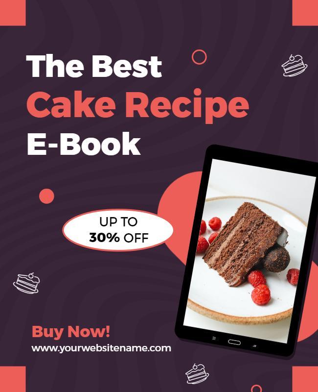 Cake Recipe E Book Promotion Flyer Template