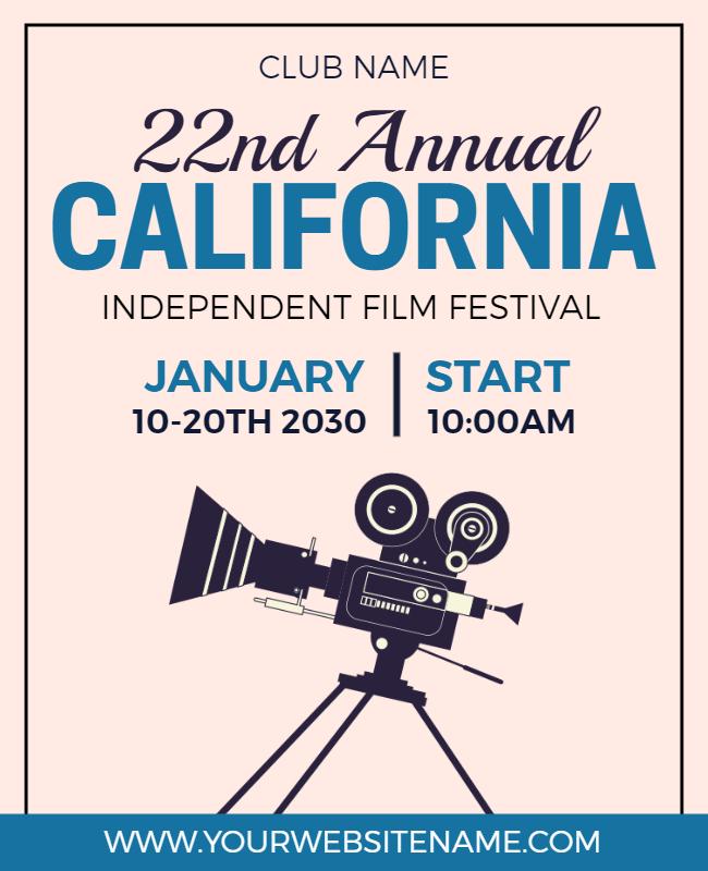 California Independent Film Festival Flyer Template