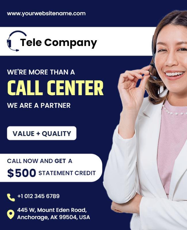 Call Center Partnership Promotional Flyer Template