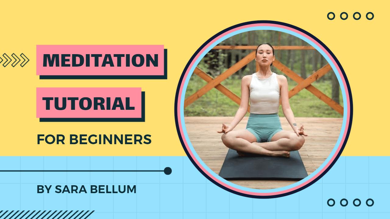 Calm Meditation Techniques for Beginners Tutorial YouTube Thumbnail Template