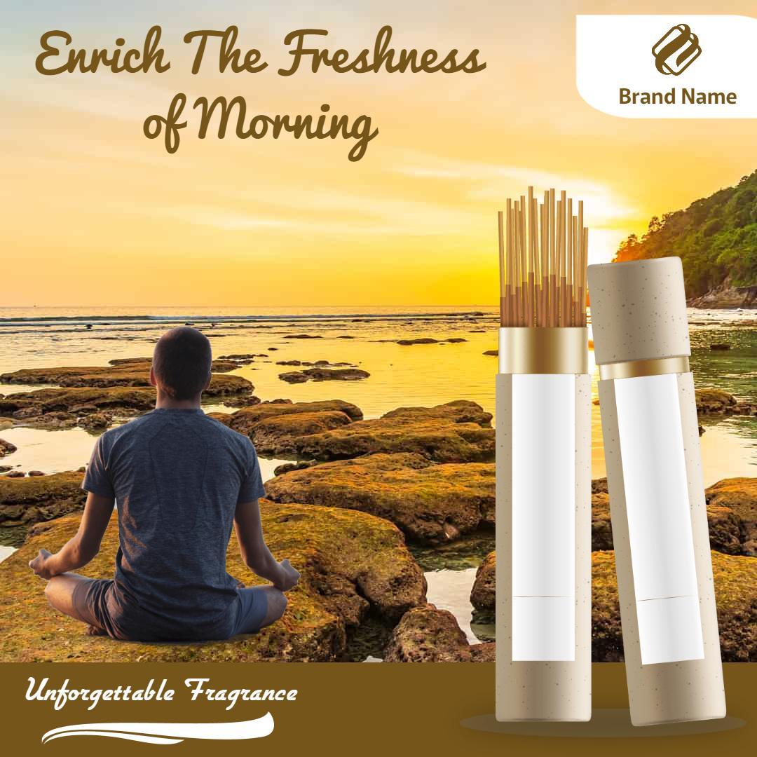 Calm Morning Meditation Fragrance Diffuser Promotion Ad Template