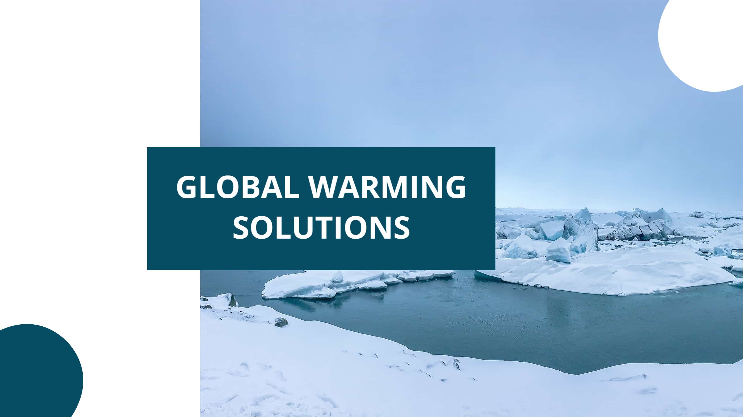Calm Winter Landscape of Icebergs for YouTube Banner Template