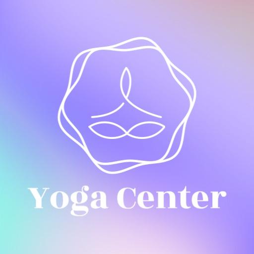 Calming Purple and Blue Circle Design for Yoga Center Logo Template