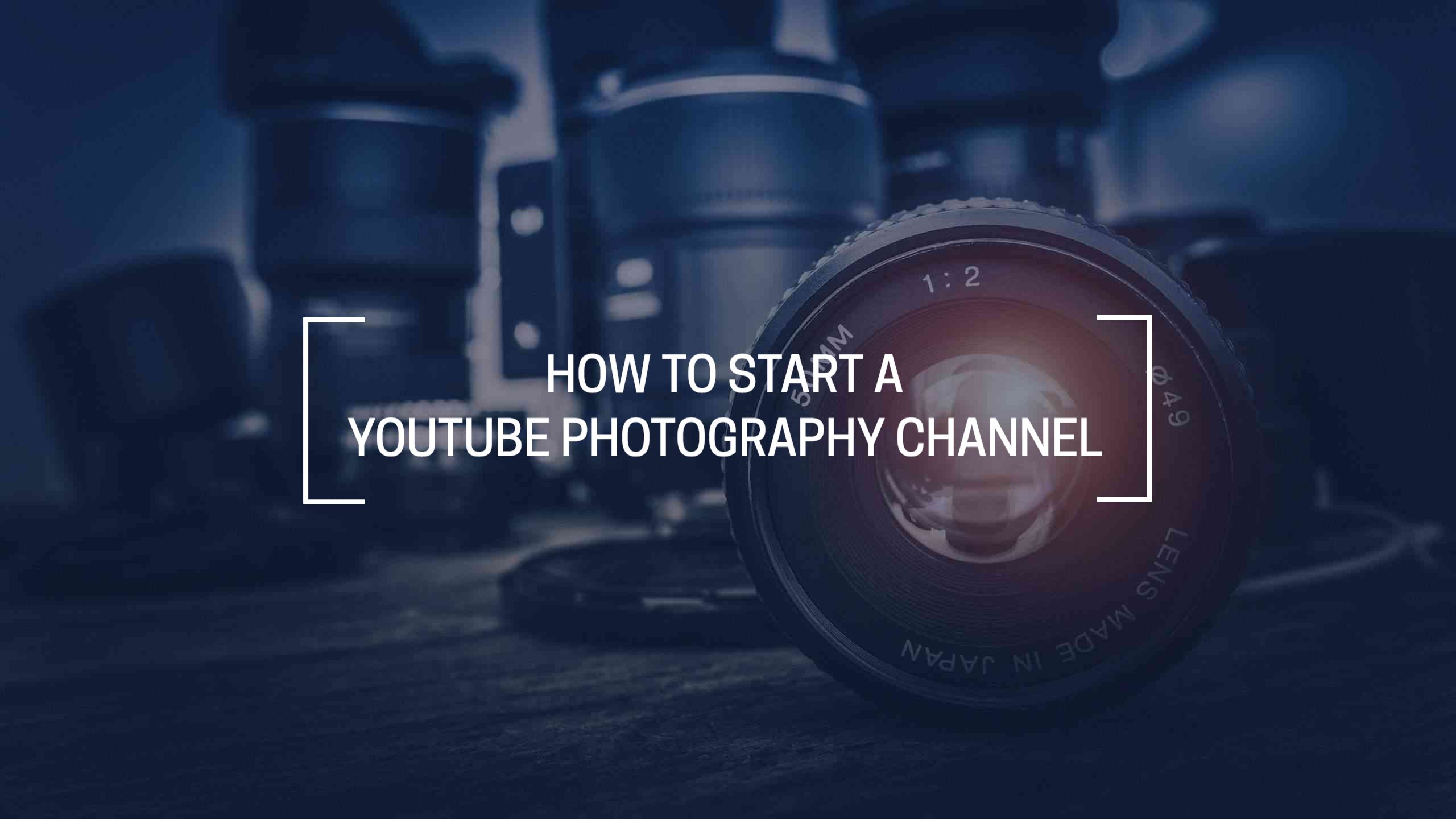 Camera Lenses and Equipment for YouTube Photography Banner Template