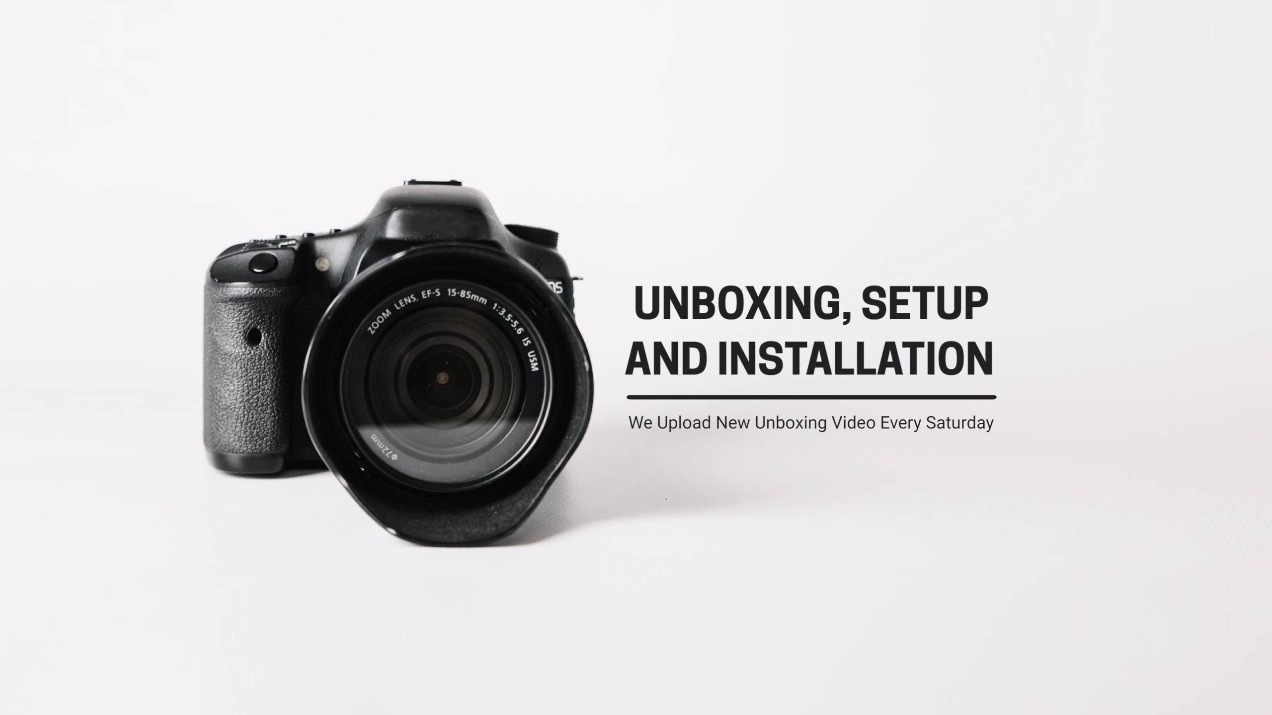 Camera Unboxing Setup and Installation YouTube Channel Banner Template
