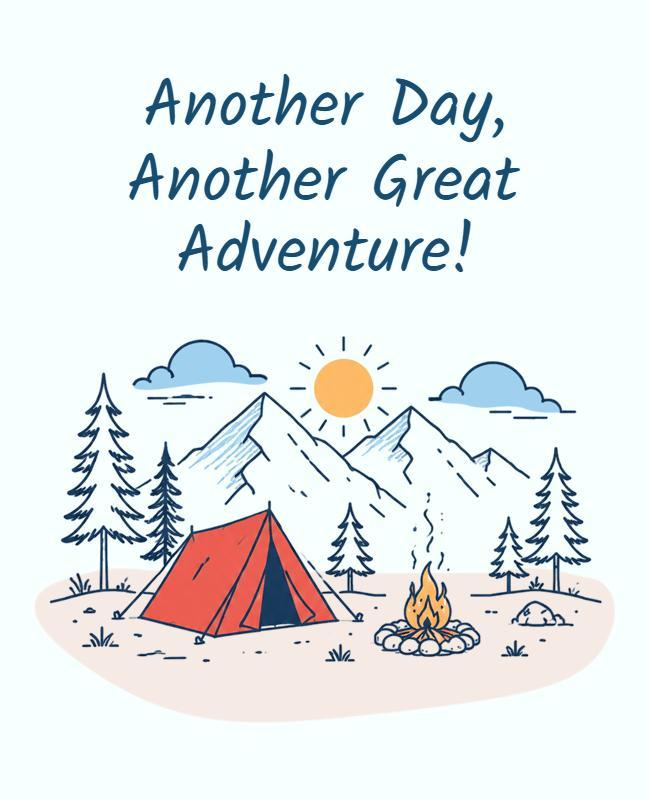 Camping Adventure Motivational Poster Template