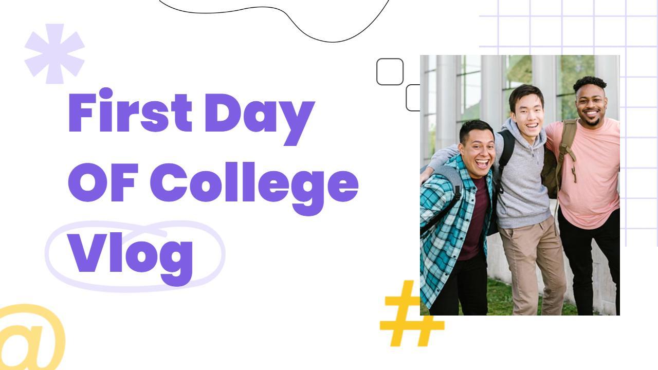 Campus Adventures College Life VLog YouTube Thumbnail Template