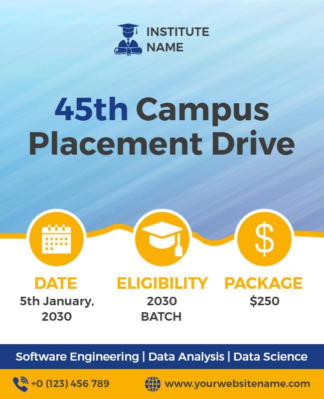 Campus Placement Drive Event Flyer Template