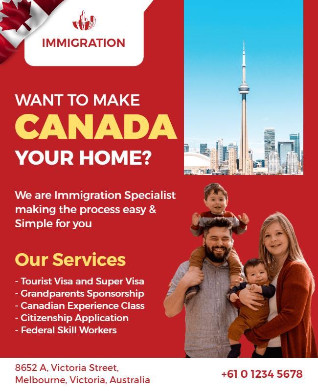 Canada Immigration Services Promotional Flyer Template