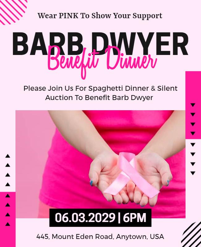 Cancer Benefit Dinner Flyer Template