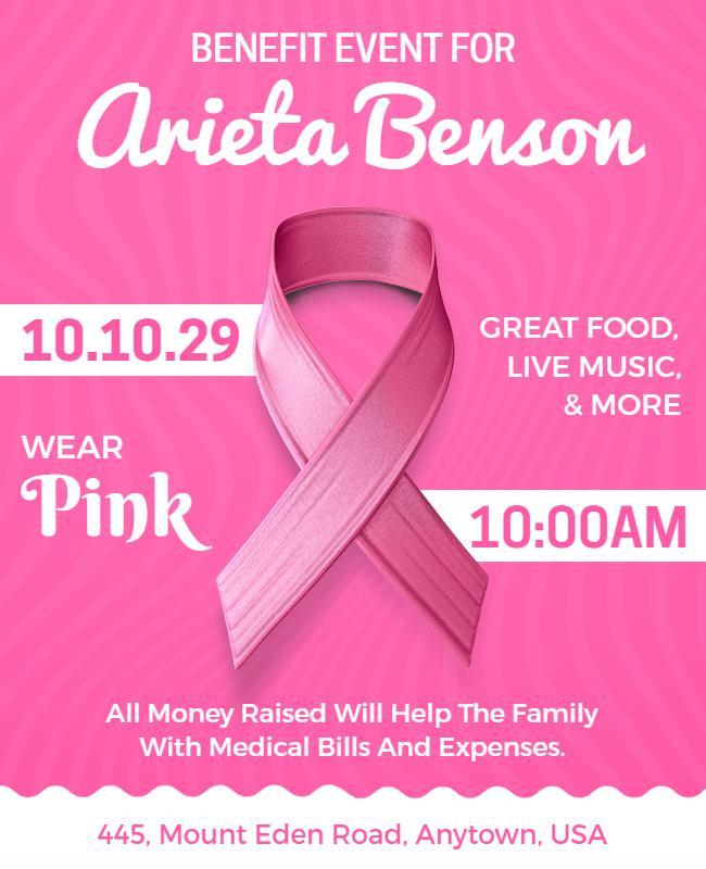 Cancer Benefit Event Flyer Template