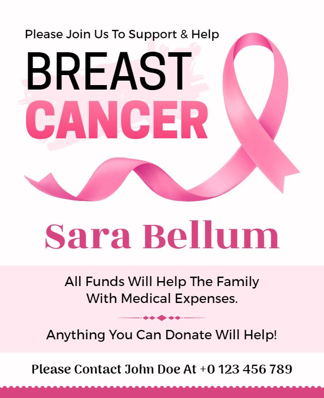 Cancer Benefit Flyer Template