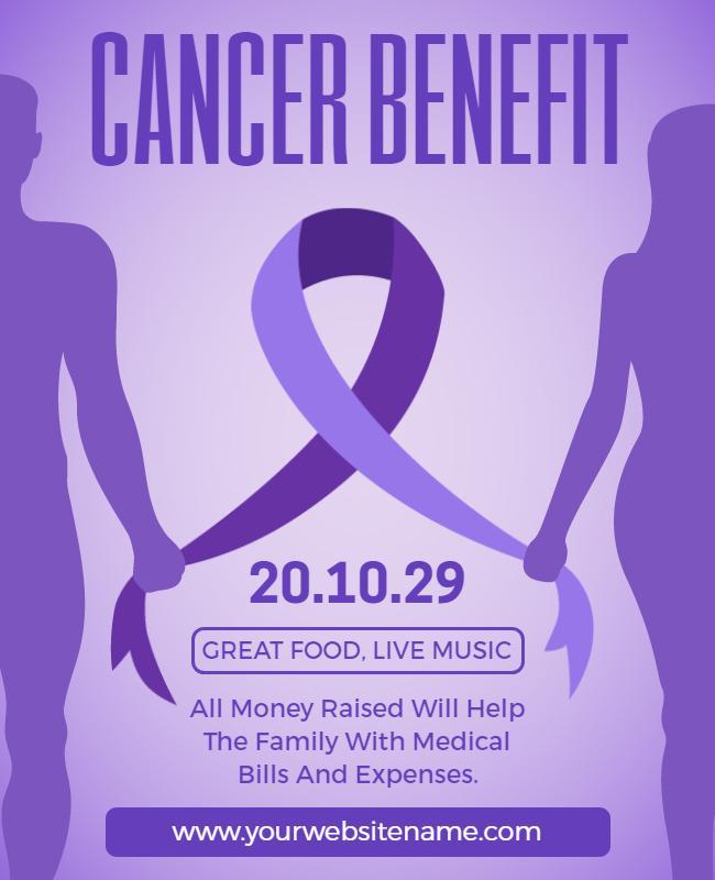 Cancer Benefit Fundraiser Event Flyer Template