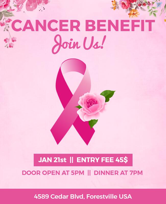 Cancer Benefit Join Us Flyer Template