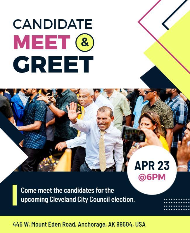 Candidate Meet and Greet Event Flyer Template