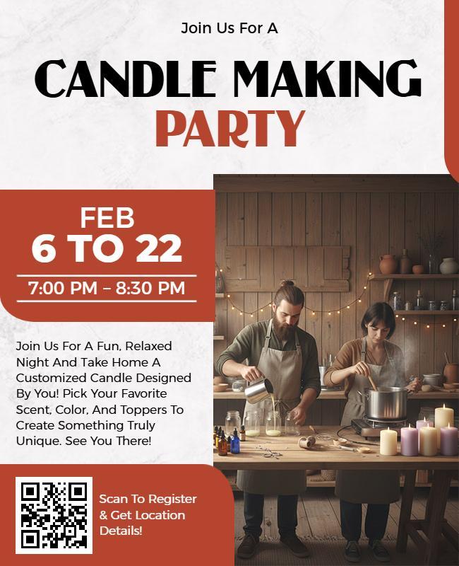 Candle Making Party Event Flyer Template