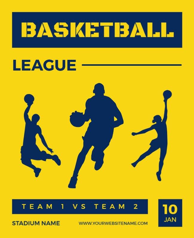 Candlelight League Basketball Flyer Template