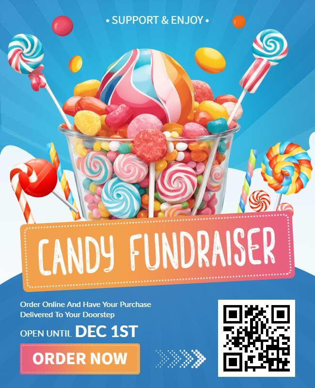 Candy Fundraiser Event Promotional Flyer Template