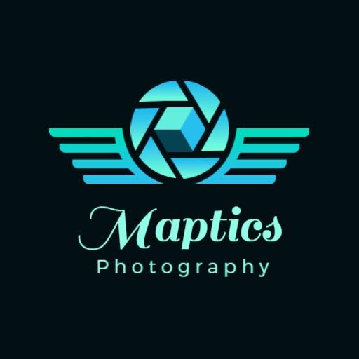 Captivating Blue and Teal Gradient Photography Logo Template