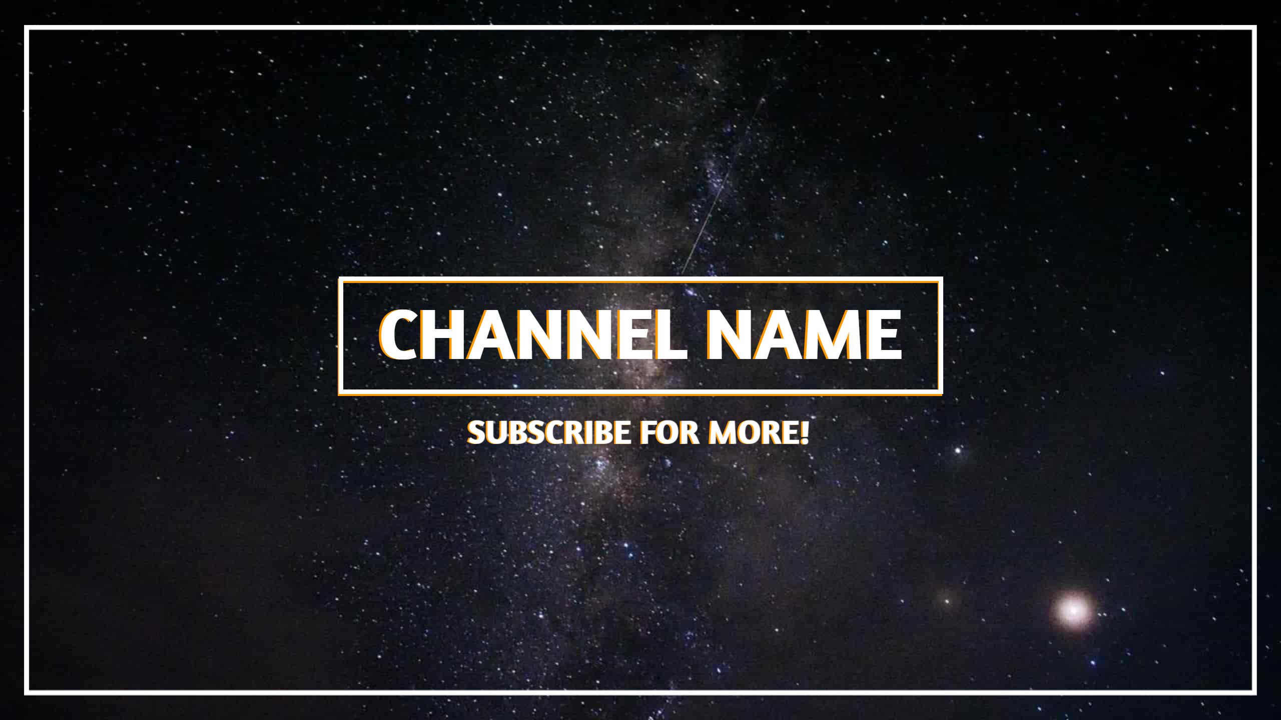 Captivating Night Sky with Stars YouTube Channel Banner Template