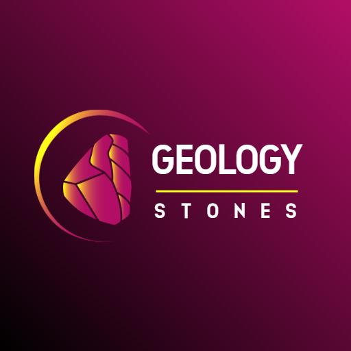 Captivating Pink and Yellow Rock Formation Geology Logo Template