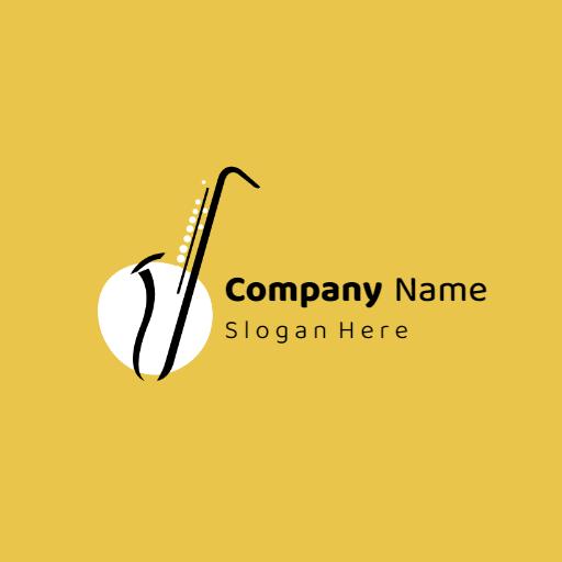 Captivating Yellow and Black Design for Jazz Music Logo Template