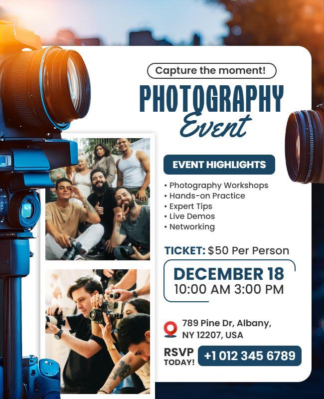 Capture the Moment Photography Event Flyer Template