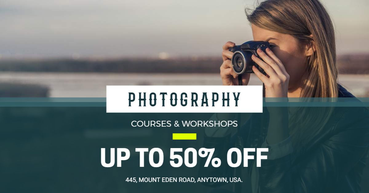 Capturing Moments with Photography Courses and Workshops Banner Template