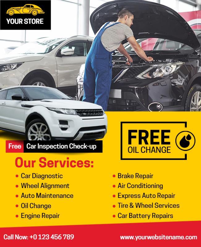 Car and Auto Repair Services Flyer Template