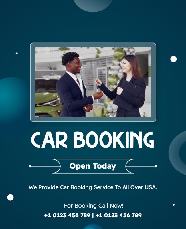 Car Booking Promotion Service Flyer Template