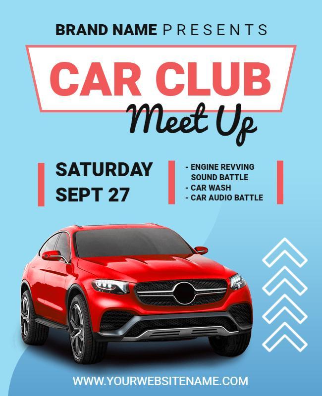 Car Club Meet Up Event Flyer Template