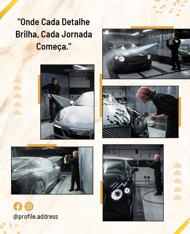 Sleek Marble Car Wash Service Promotion Flyer Template