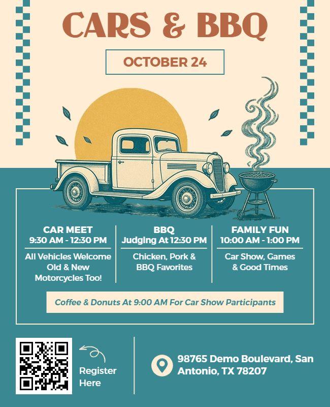 Car Meet & BBQ Event Flyer Template