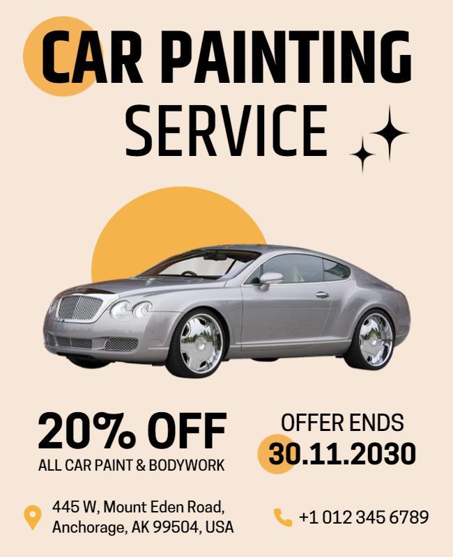 Car Painting Service Promotional Flyer Template