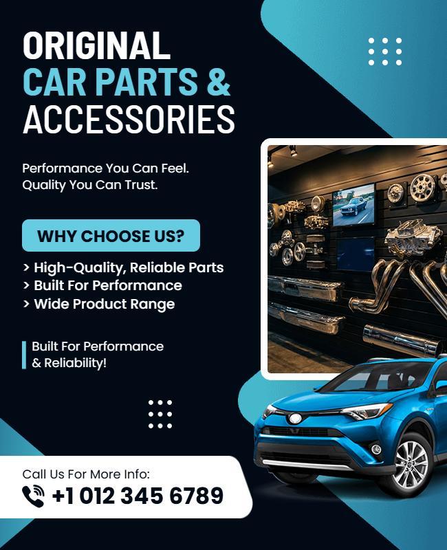 Car Parts and Accessories Promotional Flyer Template