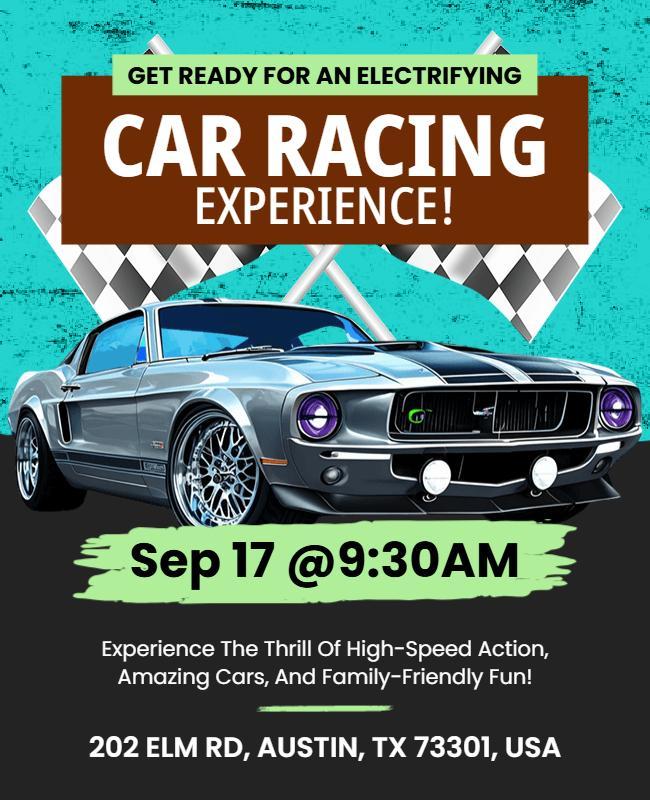Car Racing Event Experience Flyer Template